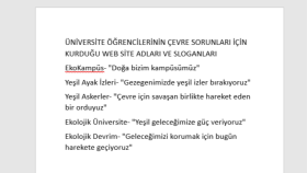 Çevre Sorunları İçin Kurulan Web Sitesi