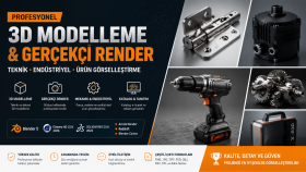 profesyonel 3d ürün modelleme ve render yapabilirim