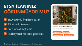 Etsy ilanınızı SEO uyumlu başlık ve etiketlerle hazırlarım