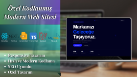 profesyonel ve özel kodlanmış web siteleri tasarlarım