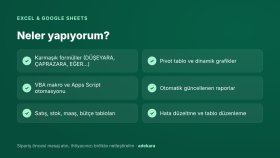 Excel Formül, Pivot ve Makro Çalışmaları