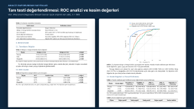 Tanı testi değerlendirmesi: ROC analizi ve kesim değerleri