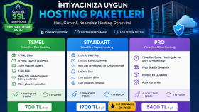 ihtiyacınıza uygun hosting hizmeti sunarım