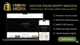 anahtar teslim şık ve modern Shopify siteleri kurarım
