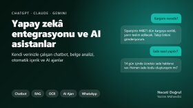 web sitenize ve uygulamanıza yapay zekâ entegre ederim