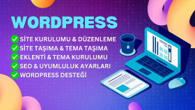 Wordpress ile kurumsal, ticari, blog sitesi kurulumu yaparım