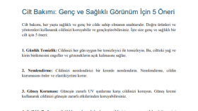 Cilt bakım ürünleri satan bir marka için yazdığım içerik