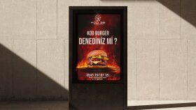 Kod 35 Fast food broşür ve afiş tasarımı