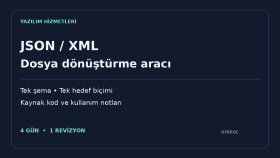 JSON veya XML dosyanız için dönüştürme aracı yazarım