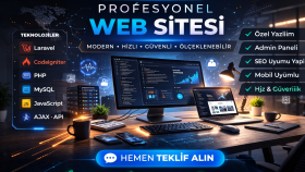 4 yıllık tecrübem ile size özel bir web sitesi yapabilirim