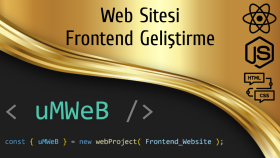 ReactJS ile web sitenizi frontend olarak kodlayabilirim