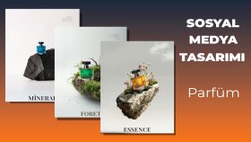 Lüks Parfüm Markası İçin Sinematik Sosyal Medya Görseli
