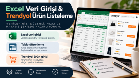 Excel veri girişi ve Trendyol ürünlerini listelerim