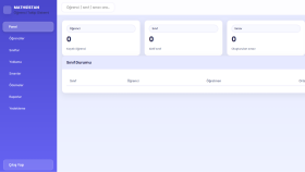 Mathsistan – Öğrenci Takip Web Yazılımı (Öğretmen Paneli)