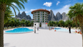 Mantar Formunda Özgün Otel Konsepti | 3D Çevre Tasarımı