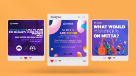 Metta - Audio Books and Podcasts için post tasarımları