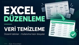 Excel dosyalarınızı düzenler ve verilerinizi temizlerim
