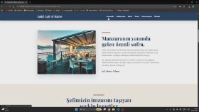 Sahil Cafe & Bistro — Restoran Web Sitesi Tasarımı