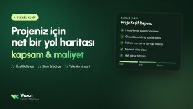 yazılım projeniz için teknik keşif ve kapsam planı çıkarırım