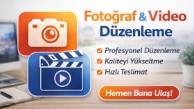 fotoğraf ve video editleyebilirim