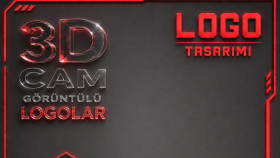 3D cam görünümlü şık bir logo yapabilirim