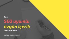 profesyonel ve özgün içerik üretebilirim