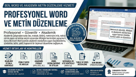 word ve akademik metin düzenleme hizmeti veriyorum