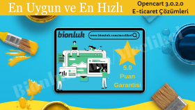 opencart altyapısı ile en hızlı e-ticaret sitenizi kurarım