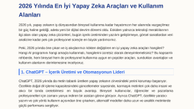 2026 Yılında En İyi Yapay Zeka Araçları Rehberi