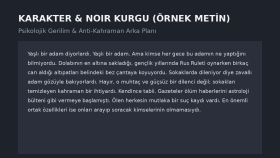 Gölge İhtiyar — Noir & Psikolojik Karakter Kurgusu