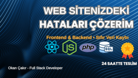 sitenizdeki frontend ve backend hatalarını düzeltirim