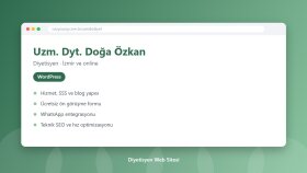 Uzm. Dyt. Doğa Özkan – Diyetisyen Web Sitesi
