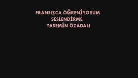 FRANSIZCA BAŞLANGIÇ KONUŞMALAR  SESLENDİRME