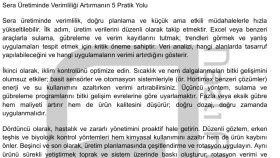 Sera Üretiminde Verimliliği Artırmanın 5 Pratik Yolu 