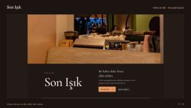Kafe Web Sitesi Konsepti - Akşam Kahvesi ve Tatlı