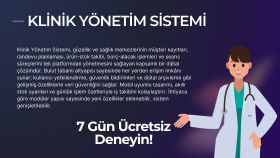 klinik yönetim sistemi yapıyorum
