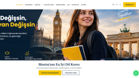 Oscar dil kursu için kurumsal web sitesi 