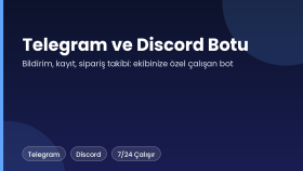 size özel telegram veya discord botu geliştireceğim