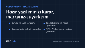 hazır script ve CodeCanyon yazılımınızı kurar, markalarım
