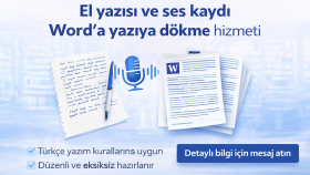 el yazılarınızı word aktarırım