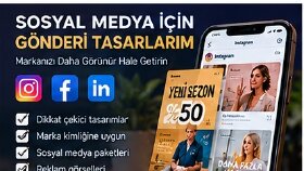 Instagram için markanıza özel gönderiler tasarlarım
