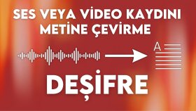 ses dosyanızı yazıya çevirebilirim