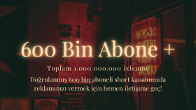 600 bin takipçili youtube kanalımda reklamınızı yaparım