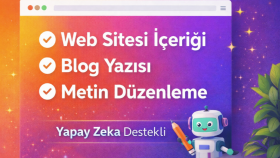 Ai destekli web sitesi içeriği ve metin yazımı yaparım