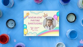 Doğum Günü Davetiye Tasarımı