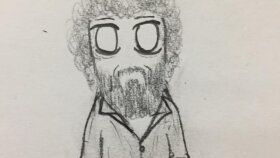İş örneğim Bob Ross Karikatür