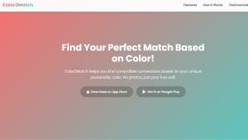 Color2match - Landing page