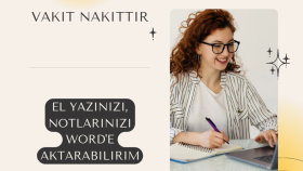 el yazınızı word'e aktarabilirim
