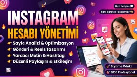 aylık olarak Instagram hesabınızı yönetiyorum