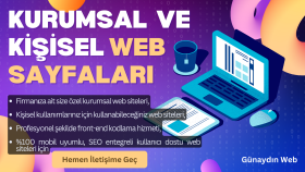 kurumsal ve kişisel web sitelerinizi yapabilirim